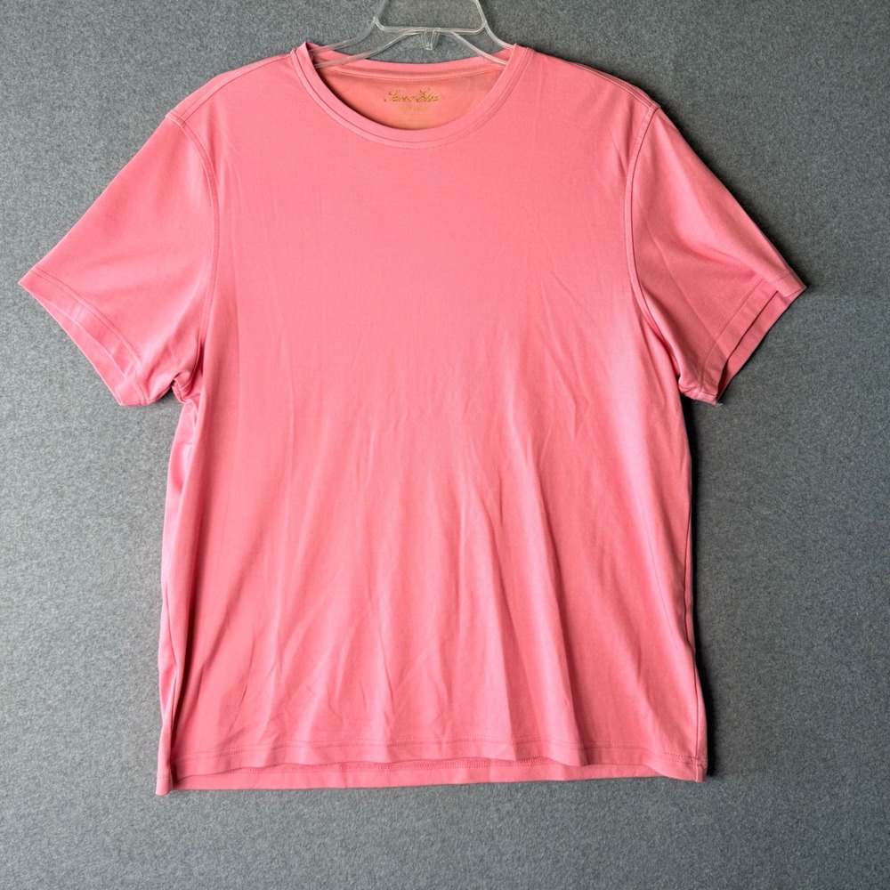 Tasso Elba Mens Supima Cotton Blend Crew Neck T-Shirt Pink XL Short Sleeve Tee